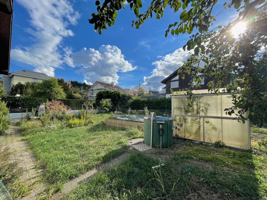 Garten gegen Südwesten, Birkenweg 5 Brugg